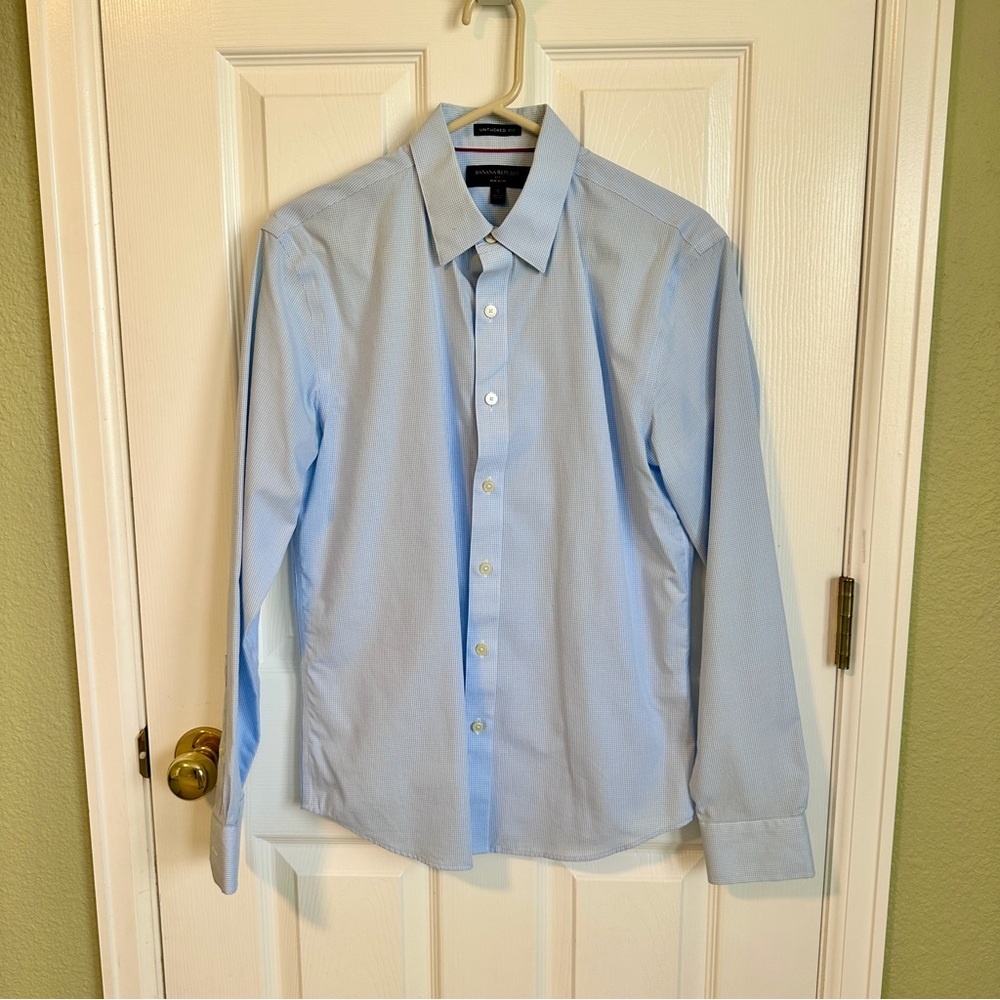 Blue Banana Republic Gingham Dress Shirt